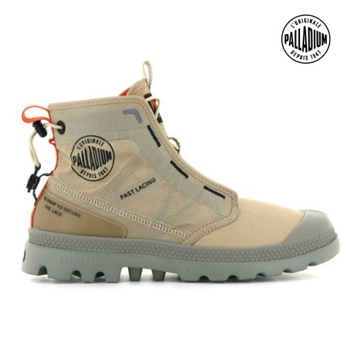 Bottes Palladium Pampa Travel Lite Femme Kaki | FR JCM463S